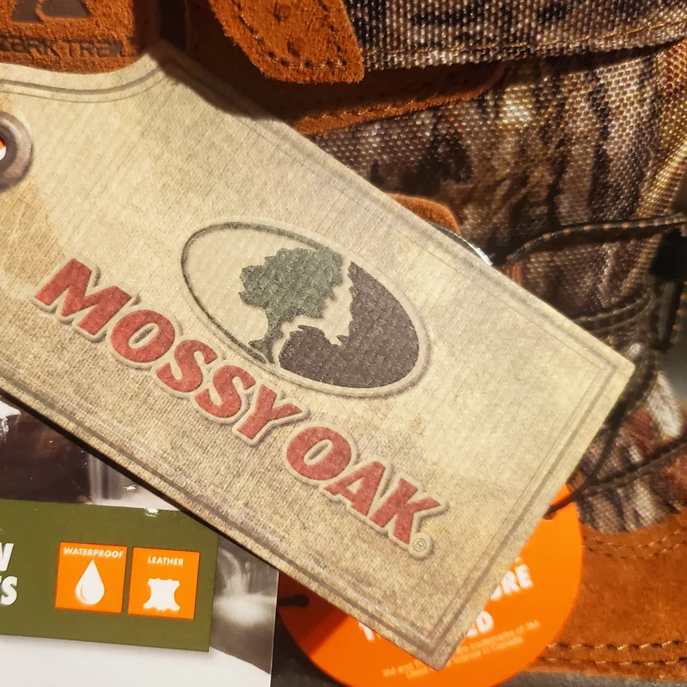 NWT Ozark Trail Mossy Oak Men's Pac Snow Boots w/ 3M Thinsulate & Suede Size 8